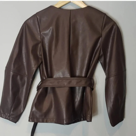 Banana Republic faux leather blouse - Picture 5 of 8